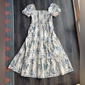 NWT Meadow Rhodes Smocked Midi Dress